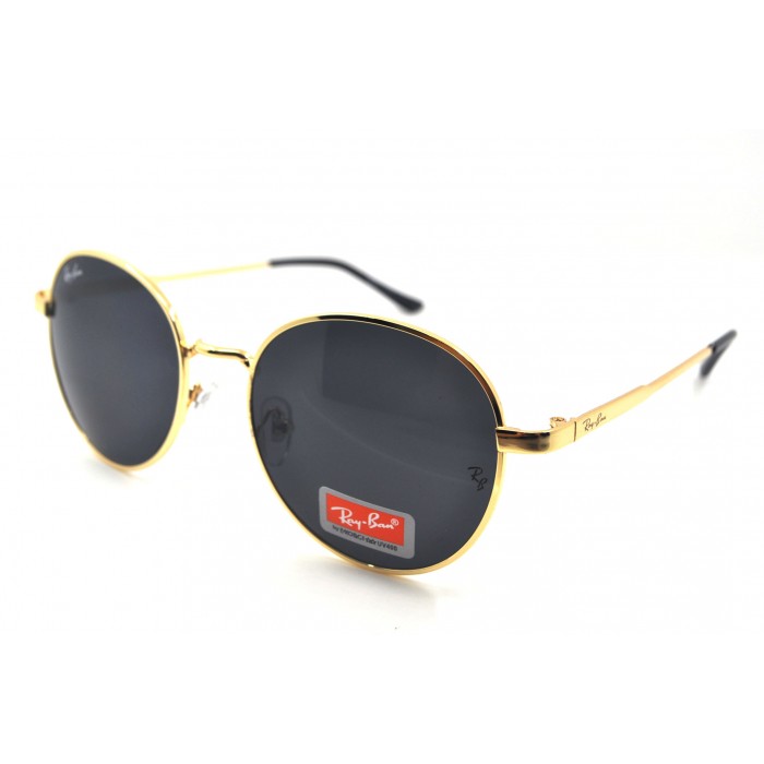 СОЛНЦЕЗАЩИТНЫЕ ОЧКИ Круглые RAY-BAN 663 Золото-серые